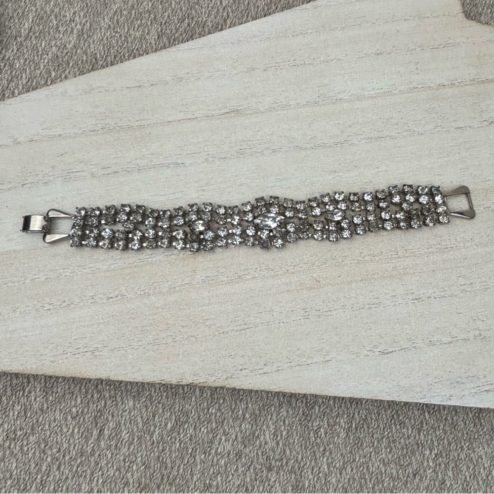Vintage Rhinestone statement Bracelet
